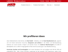 Tablet Screenshot of pauli-metallbau.de