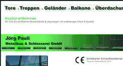 Desktop Screenshot of pauli-metallbau.com