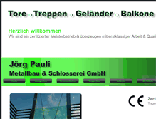 Tablet Screenshot of pauli-metallbau.com